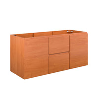 Modway - Scenic 48" Armoire de lavabo compatible avec un seul lavabo (non inclus) - Noyer cerisier-Armoire de toilette murale pour salle de bain