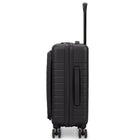 Bugatti - Valise de cabine Munich Pro 21.5po avec poche frontale - Noir-Coque rigide fabriquée à partir d’un mélange ultra-résistant d’ABS et de polycarbonate composite
