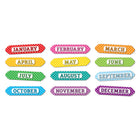 Ashley Productions - ASH19024-3 Économiseurs de temps et étiquettes découpées magnétiques - Mois de l'année - Points blancs sur couleurs assorties - 12 par paquet - 3 paquets-Polyvalent, à utiliser sur toute surface magnétique.