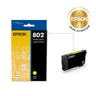 Cartouche d’encre Epson T802, jaune, rendement standard-Manipulation sans souci - impressions résistantes au maculage, à la décolouration et à l’eau