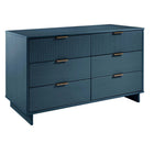 Manhattan Comfort - Granville commode double large moderne 55,04 po - bleu minuit-Assemblage à domicile requis Tout le matériel inclus