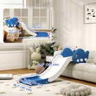 Qaba - Glissière pour lit, canapé ou escalier pour tout-petits - Bleu-Les matériaux HDPE supportent jusqu'à 66 livres 
