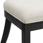 Modway - Peregrine Bois et tissu rembourrés Chaises de salle à manger Ensemble de 2 - Ivoire à tissage noir à bruyère-10