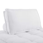 Modway - Saunter Touffe Tissu Chaise sans accoudoir - Blanc-Pieds en caoutchouc en forme de L
