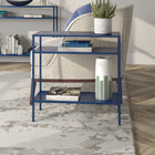 Hudson&Canal - Table d'appoint rectangulaire Ricardo 61 cm (24 po) de largeur par - Bleu Mykonos-Caractéristiques assemblage facile