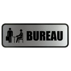Cosco - Panneau Bureau finition métal brossé 3 po x 9 po usage intérieur, texte français-Ce panneau Bureau comprend un texte en français pour identifier clairement les espaces aux employés et visiteurs francophones