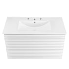 Modway - Render Support mural de 36" Vanette de salle de bain - Blanc blanc-Matchs non inclus