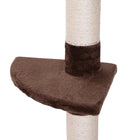 PawHut - Arbre à chat 102 po à 5 niveaux du sol au plafond, centre d’activités pour chat avec griffoir, marron-Couleur : Marron 
