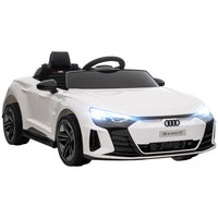 Aosom - Voiture électrique pour enfants 12v 5 km/h avec télécommande - blanc-Audi RS e-tron GT 12V sous licence garantit un design authentique 