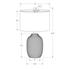 Monarch Specialties - Luminaire - 26 po H Lampe De Table - Crème Céramique - Abat-Jour Ivoire / Crème - Contemporain-Jointe à un câble transparent de 5 pieds, placez cette lampe polyvalente sur une table d'extrémité ou latérale, une table de chevet ou une table de nuit pour une source d'éclairage à la mode
