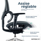 MotionGrey - Space Mesh Chair - Chaise de bureau ergonomique avec appuie-tête reglable et dossier pivotant-L'installation est simple et rapide, environ 30 minutes.