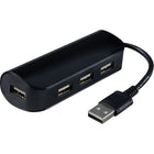 Staples - Concentrateur USB-A à 4 ports - Noir -Finition noire – La finition noire s’harmonise parfaitement avec l’aménagement du bureau