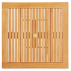 Modway - Hatteras 36 po Carré Terrasse extérieure Bois d’eucalyptus Table à manger, Naturel-Trou de parapluie de 2 pouces