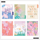 The Happy Planner - Planificateur daté format classique 2026–2027 à reliure à disques - 9-3/4 po x 5-5/16 po - Fleurs floues corail-8