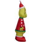 GEMMY - Grinch gonflable de Noël avec pull moche « Joyeux Grinchmas »-Se gonfle automatiquement en quelques secondes