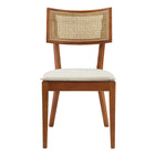 Modway - Caledonia Tissu tapis Chaise à manger Ensemble de 2 - Noyer beige-10