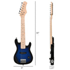 HOMCOM - Guitare électrique pour enfants 30 po, taille 3/4, kit de démarrage pour débutant avec amplificateur 5W-Elle peut améliorer la force des doigts des enfants, la coordination œil-main et leur amour de la musique 