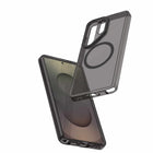 Avana - Étui Ice avec aimants pour Samsung Galaxy S26 Ultra, Gris Cendre-Aimants extra-puissants entre les deux plaques pour une surface plane