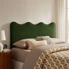Modway - Athena Velours de performance résistant aux taches Tête de lit King Size, Vert mousse-Rembourrage en mousse dense