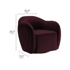 Modway - Compose Performance Velvet Fauteuil pivotant - Mûrier-Ossature en bois