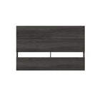 Nexera - Tête de lit double effet de planches, Gris écorce-2 panneaux horizontaux créent un effet de planches moderne