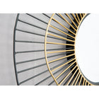 Zuo - Miroir rond Comet - Noir/Or-Suspension verticale uniquement