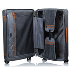 Champs - Ensemble de 3 valises extensibles de la "Vintage III" - Gris-Extension sur les 3 capacités sur les 3 valises