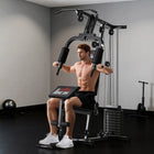 Soozier - Équipement de gym à domicile, machine d'entraînement avec poids-Sièges et dossier épais et rembourrés pour plus de confort et de sécurité 