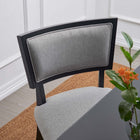 Modway - Pristine Tissu rembourré Chaises de salle à manger Ensemble de 2 - Gris clair-Rembourrage en mousse dense