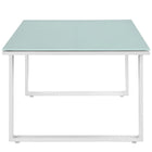 Modway - Fortuna Terrasse extérieure Table basse - Blanc-Cadre en aluminium revêtu de poudre