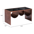 Zuo - Aveiro Table basse - Cuivre/Noir-Garantie limitée de 3 ans
