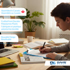 Davis Group - Planchettes à pince à ressort, format lettre, 9 po l x 12 po H – Bleues - 6 par paquet-L’accrochage de la planchette se fait à l’aide de la boucle de suspension rétractable