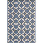 Modway - Cerelia Treillis marocains intérieurs et extérieurs Tapis de 5 pi l x 8 pi L - Bleu et beige-Tapis à treillis marocain