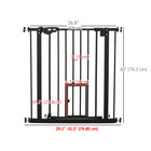 PawHut - Barrière pour Animaux 29-32 Pouces avec Porte pour Chat-Couleur : Noir