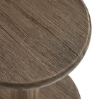Modway - Neo Rond de 15 pouces Terrasse extérieure Bois Tabourets de bar patio - Brun Cacao-9