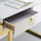 Modway - Ring Bureau - Or Blanc-Cadre de style géométrique