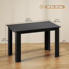 HOMCOM - Table à manger moderne 47 po avec effet bois - noir-Assemblage facile requis 