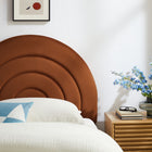 Modway - Solana Arqué Performance Velvet Tête de lit jumelée, Rouille-Rembourrage en mousse dense
