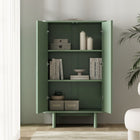 Manhattan Comfort - Ella 31,5 po Buffet Moderne d’Appoint - Vert Sauge-Portes élégantes sans poignées pour un aspect épuré et dégagé