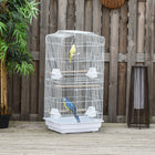 PawHut - Cage à oiseaux 36 po H avec poignée - blanc-Plateau coulissant à la base pour un nettoyage sans effort 