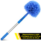 Gritt Commercial - Brosse chasse-toiles - Brosse pour coins de 6 11/16 po - Manche de 20 po-Les poils doux assurent la protection des surfaces