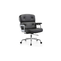 Plata Import - Chaise de bureau Looby, noir(LS-8298-B)-Siège en cuir PU