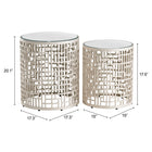 Zuo - Reden Table d’appoint - Argent - Ensemble de 2-Dimensions: 17,3 po L x 17,3 po L x 20,1 po H