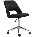 Vinsetto - Chaise d’ordinateur pivotante sans accoudoirs - noir-Design aux lignes simples avec rembourrage épais pour plus de confort