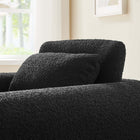 Modway - Waverly Boucle Tapis Fauteuil - Noir-Coussinets de pied ajustables non marqués