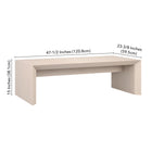 Hudson&Canal - Table basse rectangulaire Oswin 48" L - Aulne blanc-9