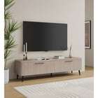 Manhattan Comfort - Meuble TV Jodie 68,9 po style Mid-Century Modern - Chêne blanchi-Recommandé pour un téléviseur jusqu'à 75 pouces