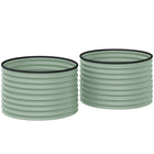 Outsunny - Ensemble de 2 plates-bandes surélevées rondes 3 pi x 1,8 pi - Paquet de 2-Ensemble de deux jardinières surélevées pour plantes d'extérieur : à utiliser ensemble ou séparément 