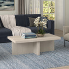 Hudson&Canal - Table basse rectangulaire Elna de 112 cm de largeur, , blanc aulne-Finition en blanc aulne aspect bois