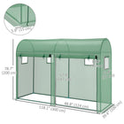 Outsunny - serre de jardin d’extérieur 9,8 pi x 3,3 pi x 6,6 pi-Housse épaisse en plastique protégeant l'intérieur du vent léger, de la pluie fine et du froid  
